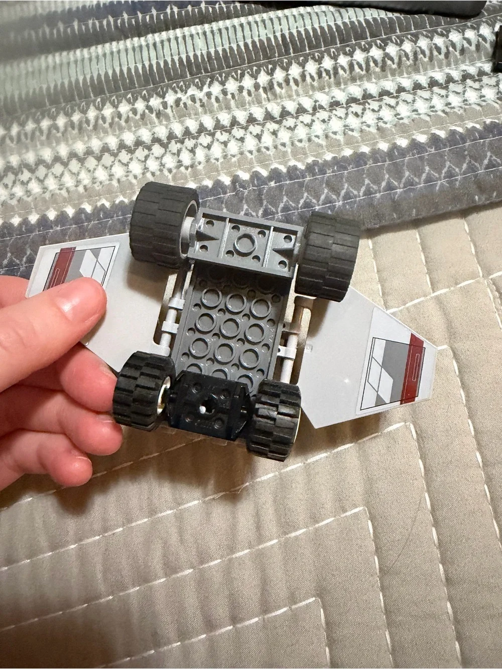 Gray Kids Lego Toy Off-Road Vehicle with Wings
